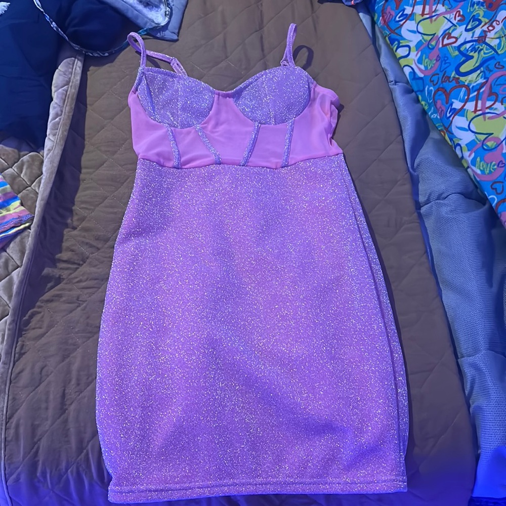 Pink fitted dress